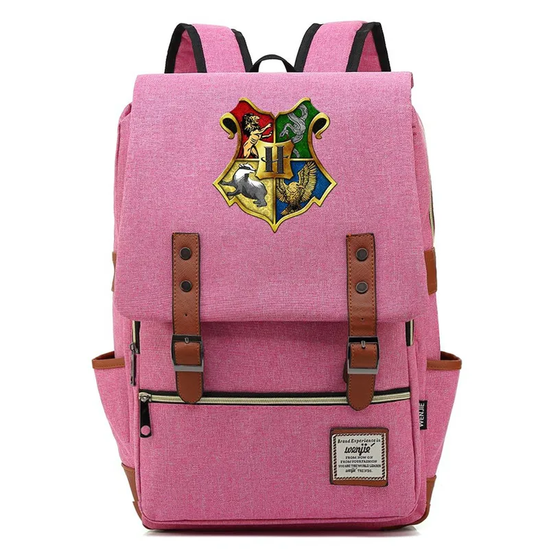 Волшебный Хогвартс Ravenclaw Слизерин Гриффиндор для мальчиков и девочек портфели для подростков школьные сумки холщовые женские сумки рюкзак мужской рюкзак