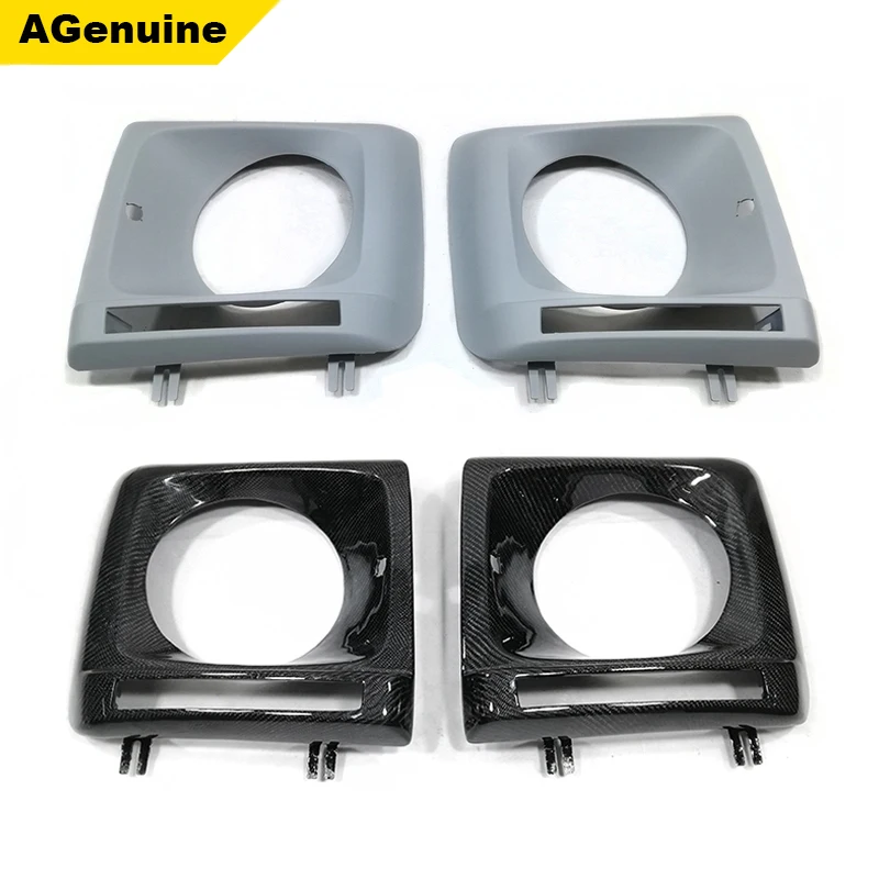 

Carbon fiber left and right front lamp shades headlight cover lamp cover trims for Mercedes-Benz G class W463