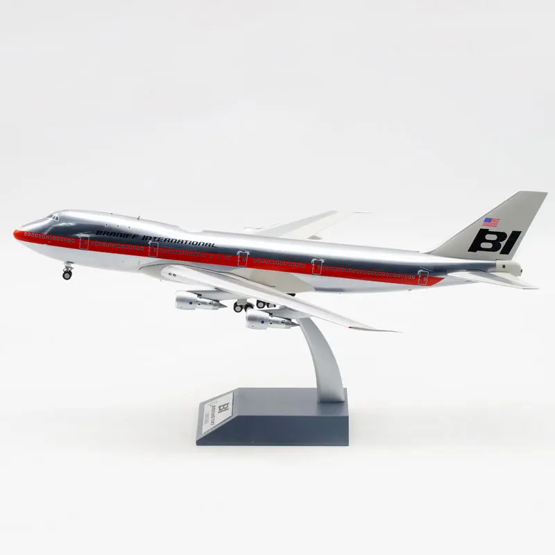 

1:200 весы BI BRANIFF INTERNATIONAL Авиакомпания Самолет B747-100 N9666 модель игрушка с базой опор шасси сплав самолет