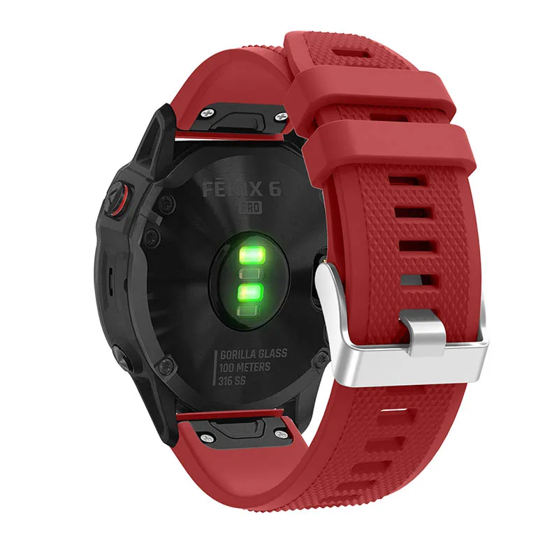 20 22 26 мм для Garmin Fenix 6S 6 6X Pro 5S 5 5X Plus удобный силиконовый ремешок смарт-аксессуары быстросъемный ремешок для часов