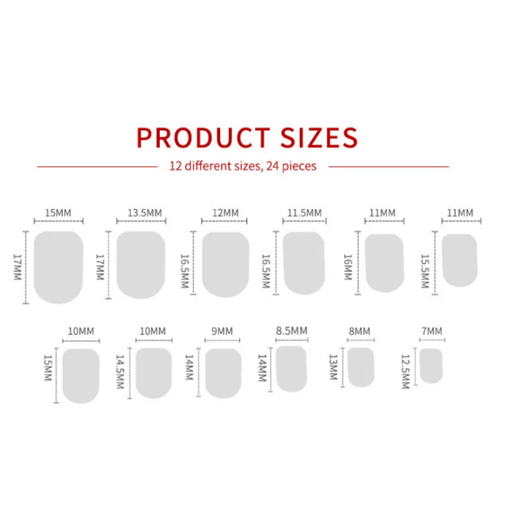 24 шт. многоразовые накладные ногти на всю поверхность | Красота и здоровье