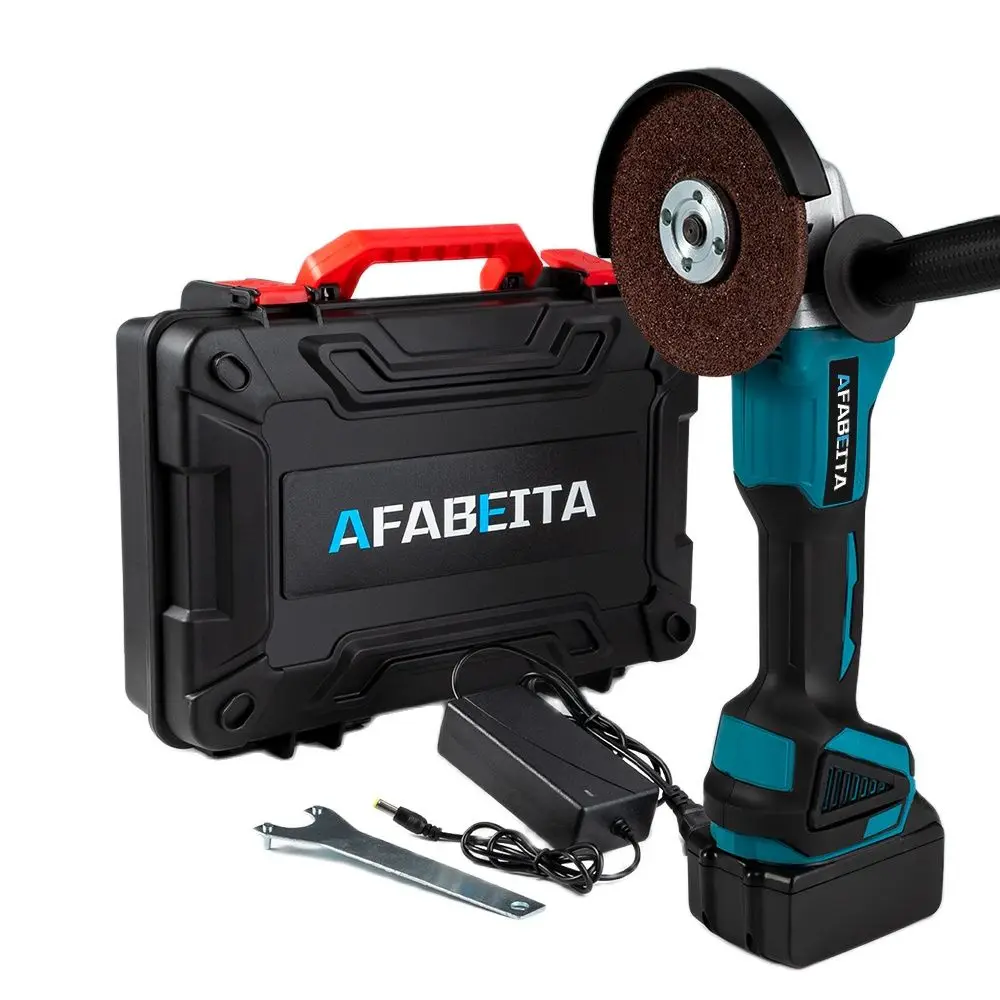 

125mm Brushless Electric Angle Grinder Cordless 3 Speed 800W Woodworking Power Tool With Battery