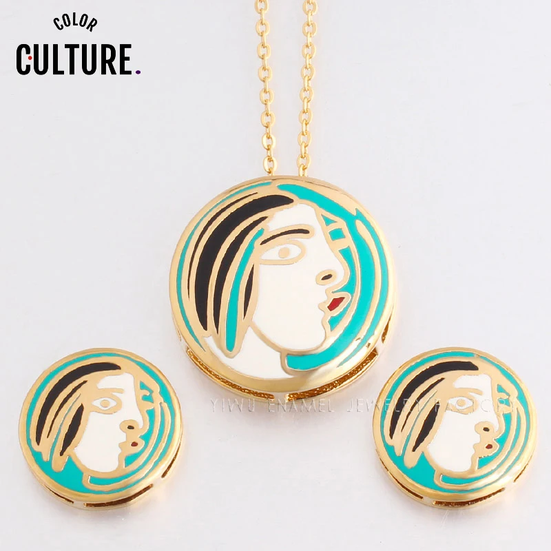 Элегантные классические наборы ювелирных изделий для женщин золотого цвета с