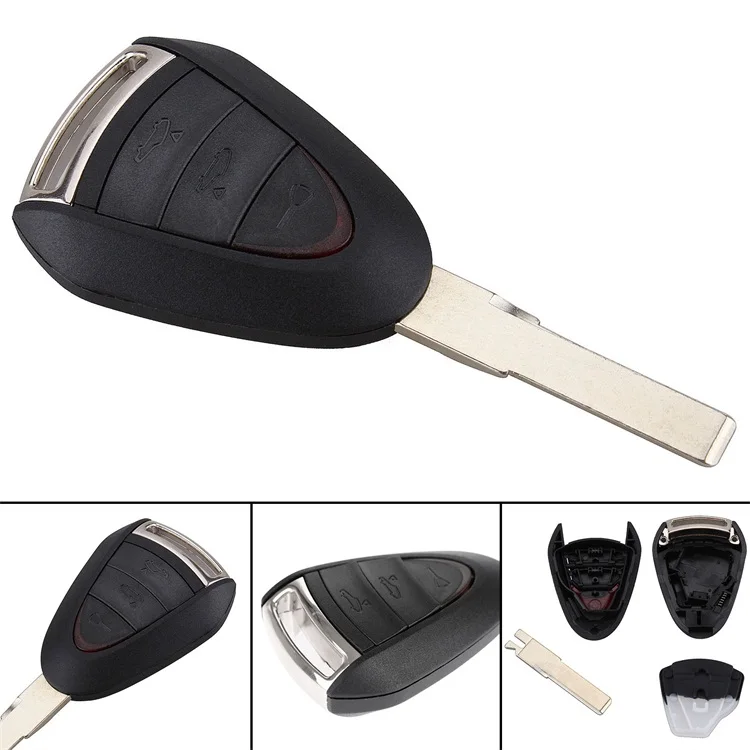 Yetaha 3 Buttons Remote Car Key Case Shell For Porsche 2005- 2012 Boxster Cayman 911 997 Carrera Targa models | Автомобили и