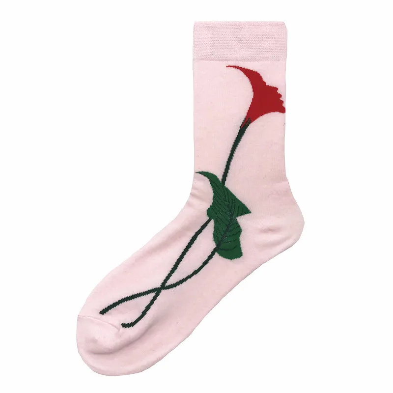 socks 04 Kawaii/женские носки с цветочным рисунком; милые женские носки с абстрактным принтом; хлопковые короткие креативные носки с животными; теплые забавные зимние носки до щиколотки - Цвет: socks 04