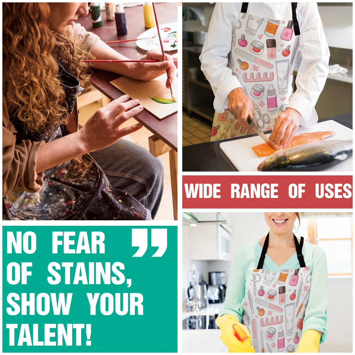 Кухонный Фартук ножницы Расческа Щипцы Пинцет косметический инструмент бутылка