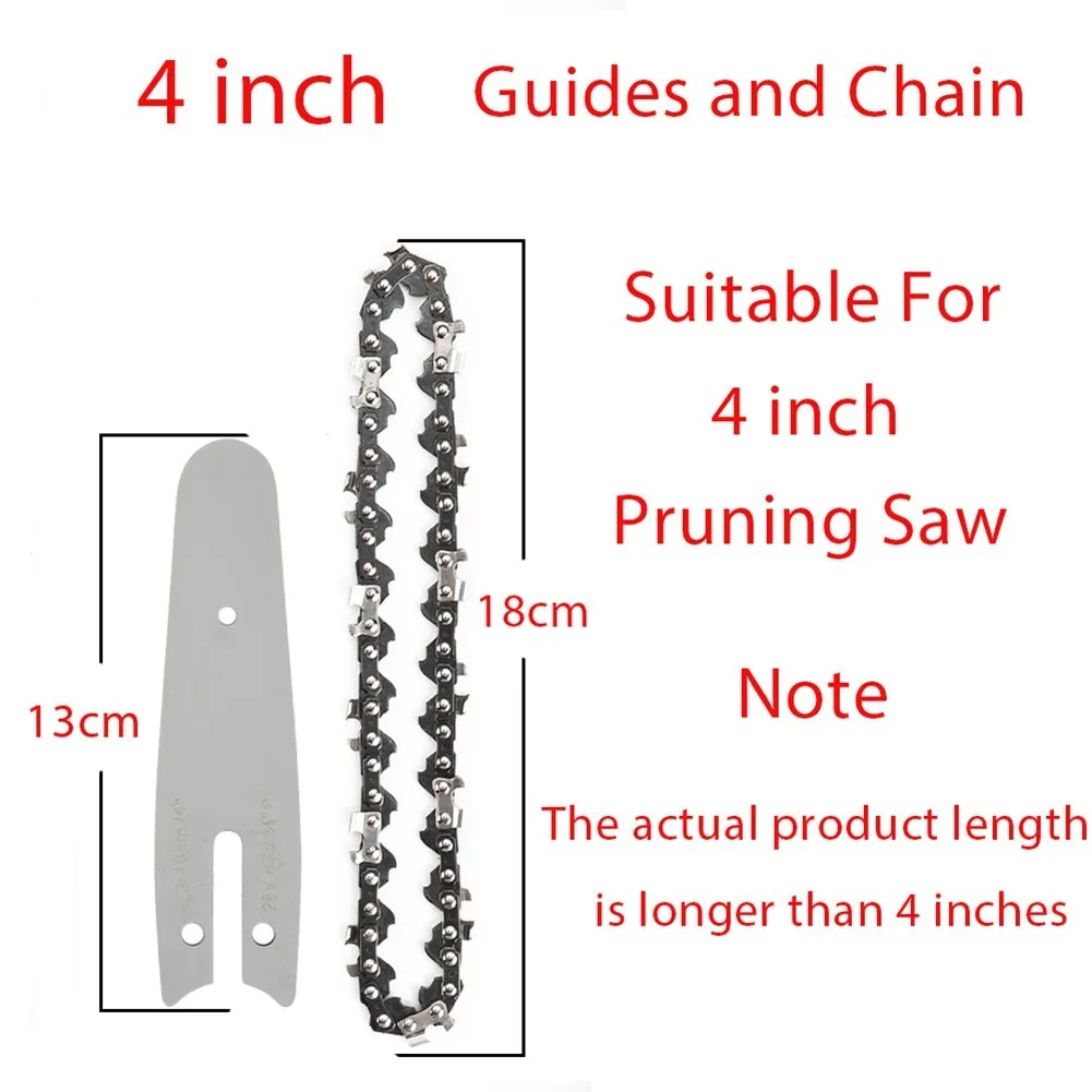 

4/6Inch Chainsaw Guide Bar And Saw Chain Set Fits Electric Chain Saw Wood Cutter Wood Cutting Durable ChainSaw Accessories