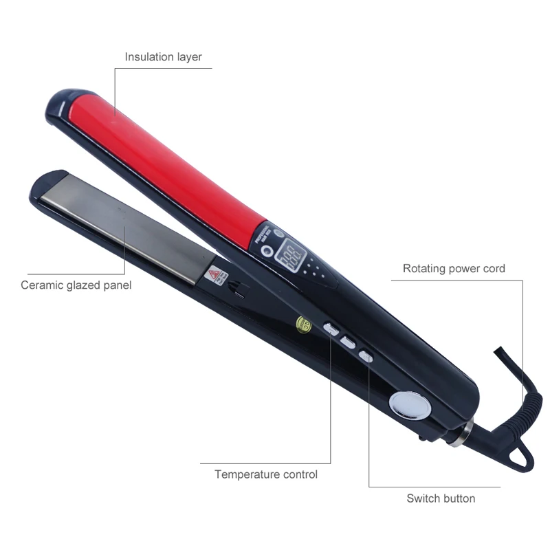 

Professional Hair Straightener 470F High Temperature LCD Display Titanium plates Flat Iron Straightening Irons Styling Tools