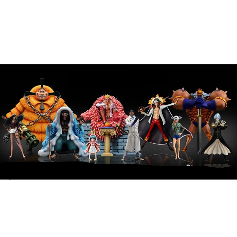 

13" ONE PIECE GK Sea Hooligan Donquixote Doflamingo Statue Sitting Xiao Tang Thread Fruit Resin Action Figure Model Toy BOX L145