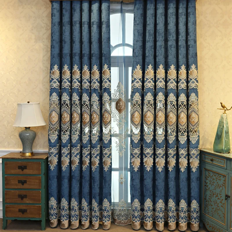 New High-end European Chenille Embroidery Shading Curtains for Living Dining Room Bedroom. | Дом и сад