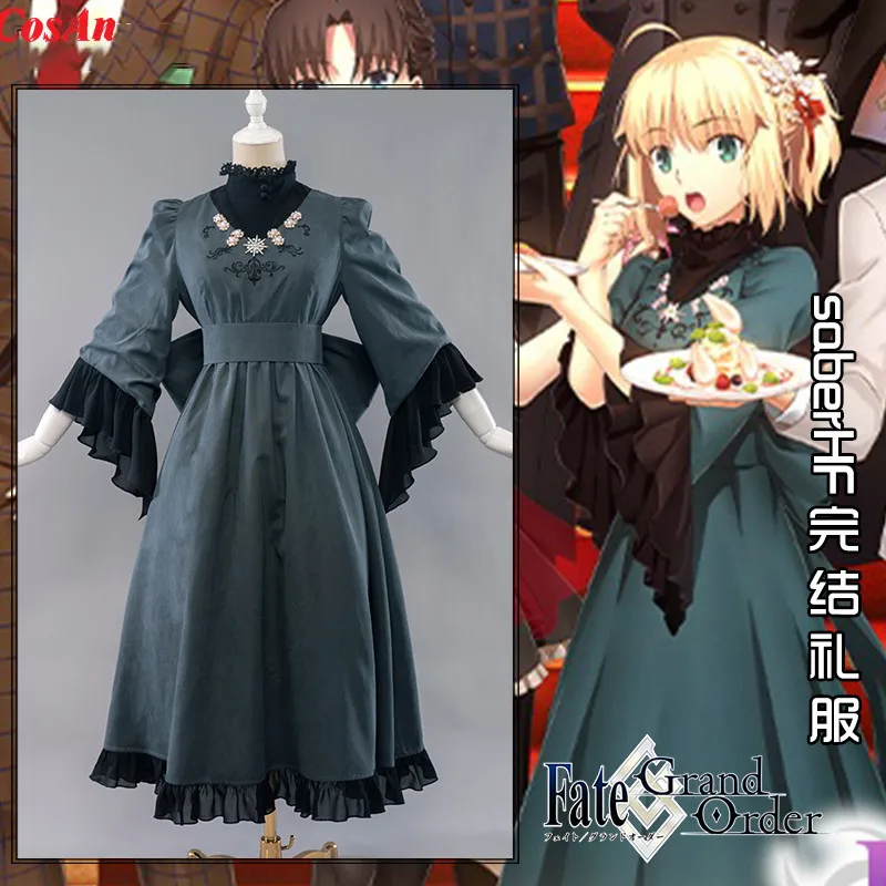 

[Presale] Game Fate/Stay Night Altria Pendragon Cosplay Costume HF Saber The High Quality Formal Dress Female Role Play Clothing