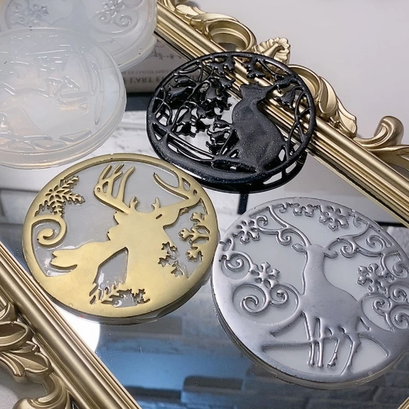 

DIY рождественская подвеска в виде лося, кристалл, орнамент, силиконовая форма