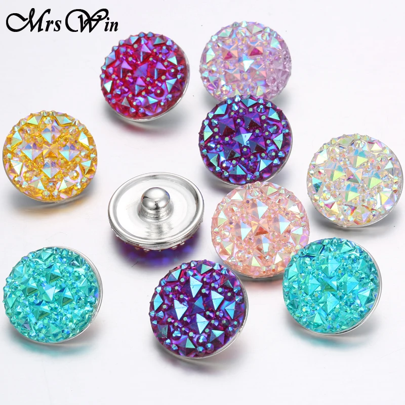 10 шт./лот случайно смешанные блестящие полимерные кнопки ювелирные изделия