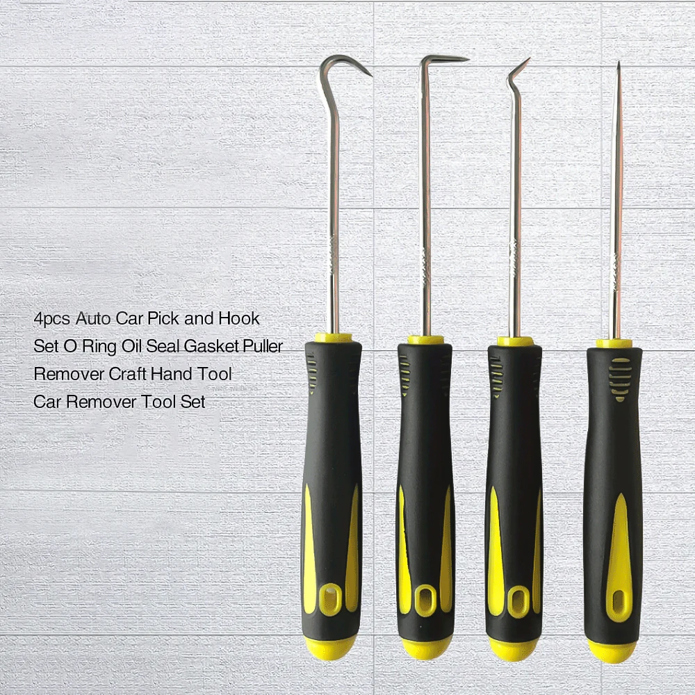 

4Pcs Car Auto Vehicle Oil Seal Screwdrivers Set O-Ring Seal Gasket Puller Remover Pick Hooks Tool Wholesale Dropshipping