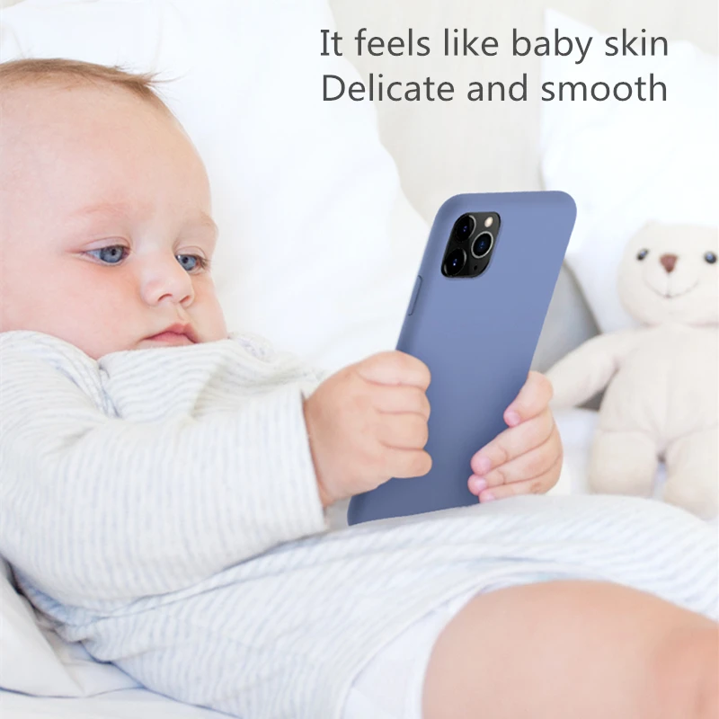 Роскошный оригинальный чехол из жидкого силикона для iPhone 6 6S 7 8 Plus SE2 X XS Max XR 11 Pro SE