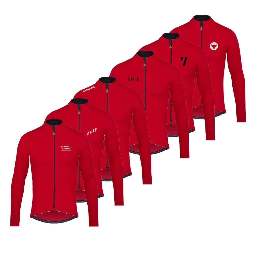 

2021 red NEW update Spring Summer Pro Team Long Sleeve Cycling Jersey race cycling jersey bicycle road cycling gear