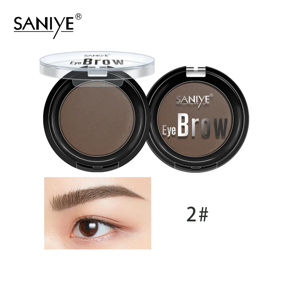 2 SANIYE Eyebrow Powder Waterproof Eyebrow Natural Delicated Brow Powder Palette Black Brown Color polvo de cejas E0131 - Цвет: 2