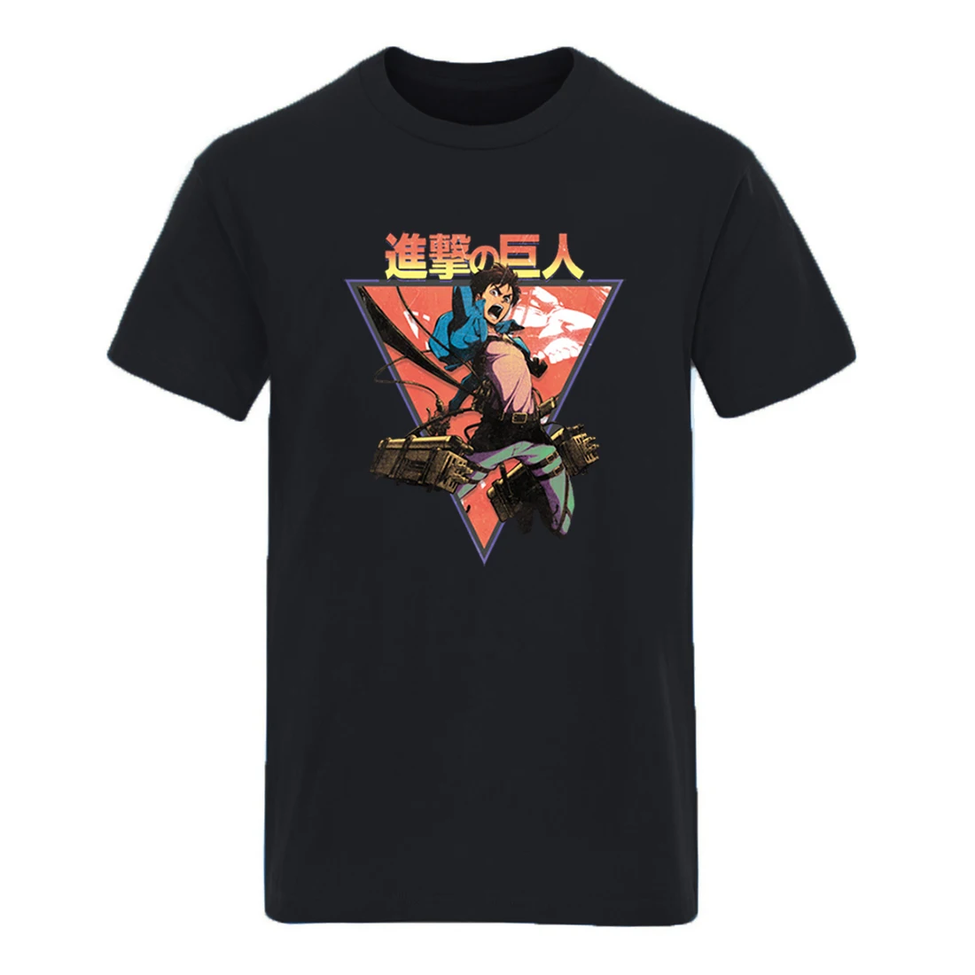 

Мужская футболка с круглым вырезом из японского аниме «атака на Титанов», модная одежда высокого качества, топы для отдыха, верхняя одежда в...