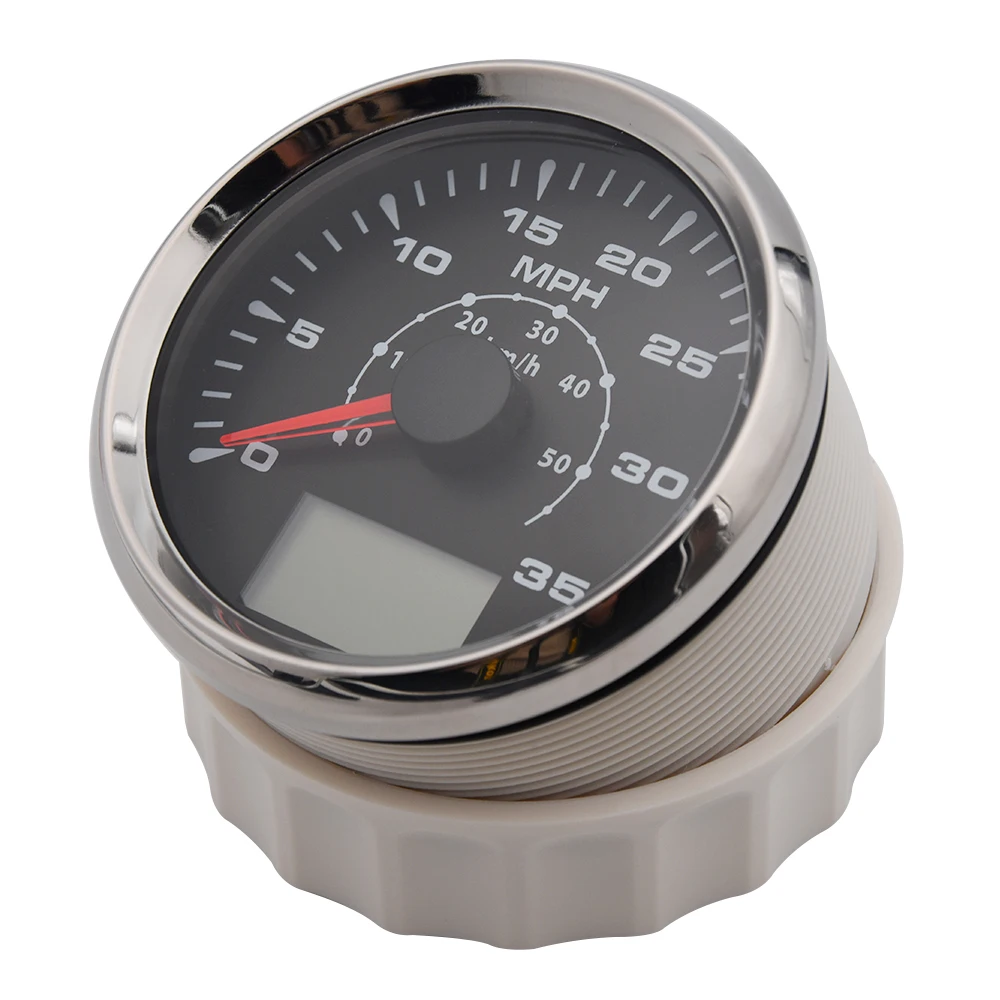 Морской Авто 0 35 миль/ч GPS Спидометр 85 мм цифровой ЖК спидометр датчик лодки 55 км/ч