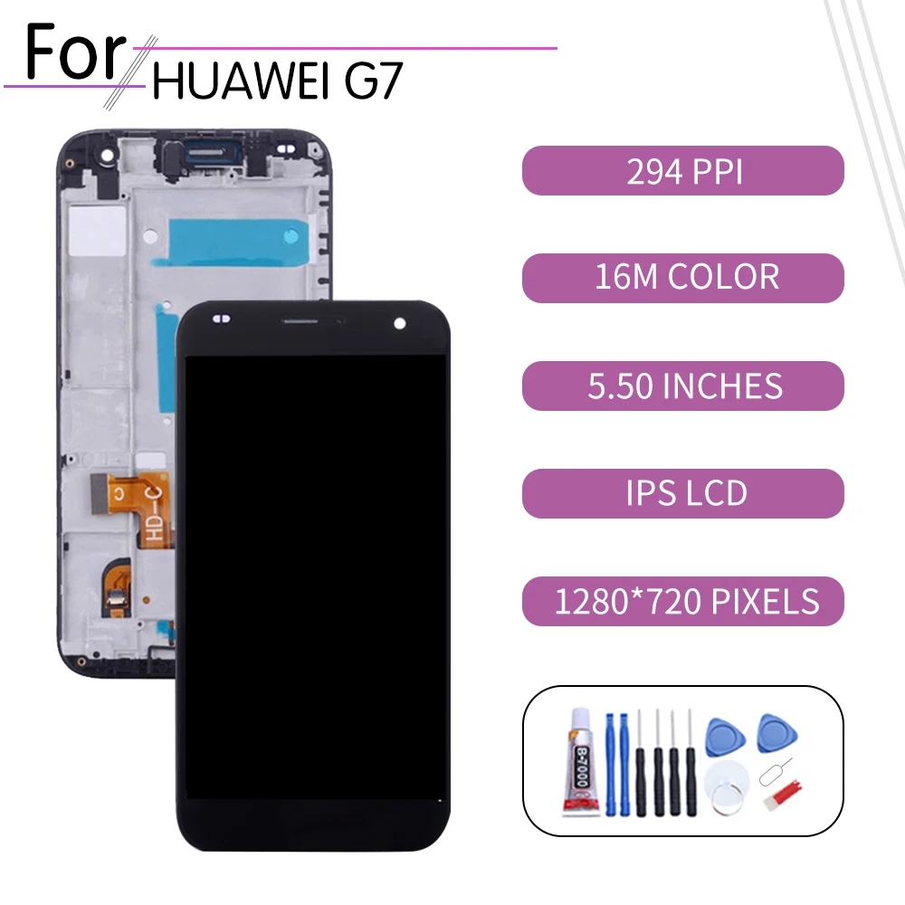 5 &quotсенсорный экран для Huawei G7 ЖК дисплей с сенсорным экраном дигитайзер в сборе