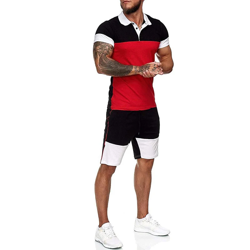 

Сезон: весна-лето Спортивный костюм для мужчин подбор цветов, комплект одежды, футболка с коротким рукавом + шорты, 2 предмета в комплекте, дл...