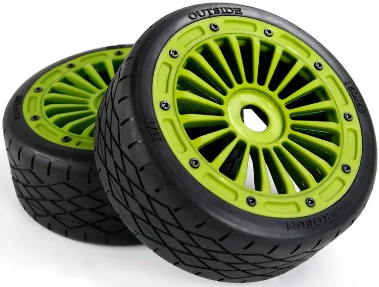 На дорожное колесо Набор с сильным нейлоновый обод для 1/5 весы Rovan ROFUN F5 MCD XS5 RR5 rc грузовик 2 шт./компл