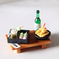 112 dollhouse kitchen decoration accessories 9 pcs dolls house mini japanese sushi fish ball tempura bento box set