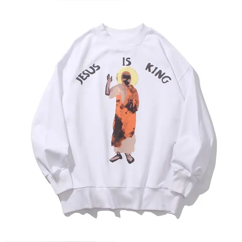 

Jesus Is King Hoodies 1:1 high quality oversize Jesus Is King hoodie Kanye West Hip Hop Jesus Is King Pullover Women men