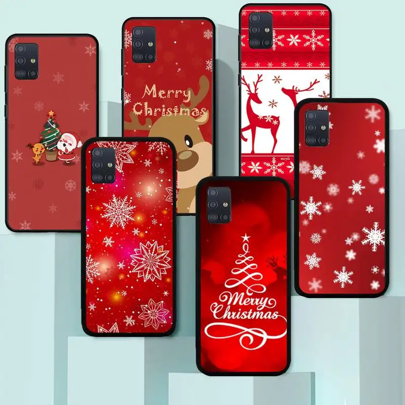 

Merry Christmas Snow Deer Phone Case for Samsung A20 A10 A50 A51 A52 A70 A750 A720 A530 2018 lite cover Funda