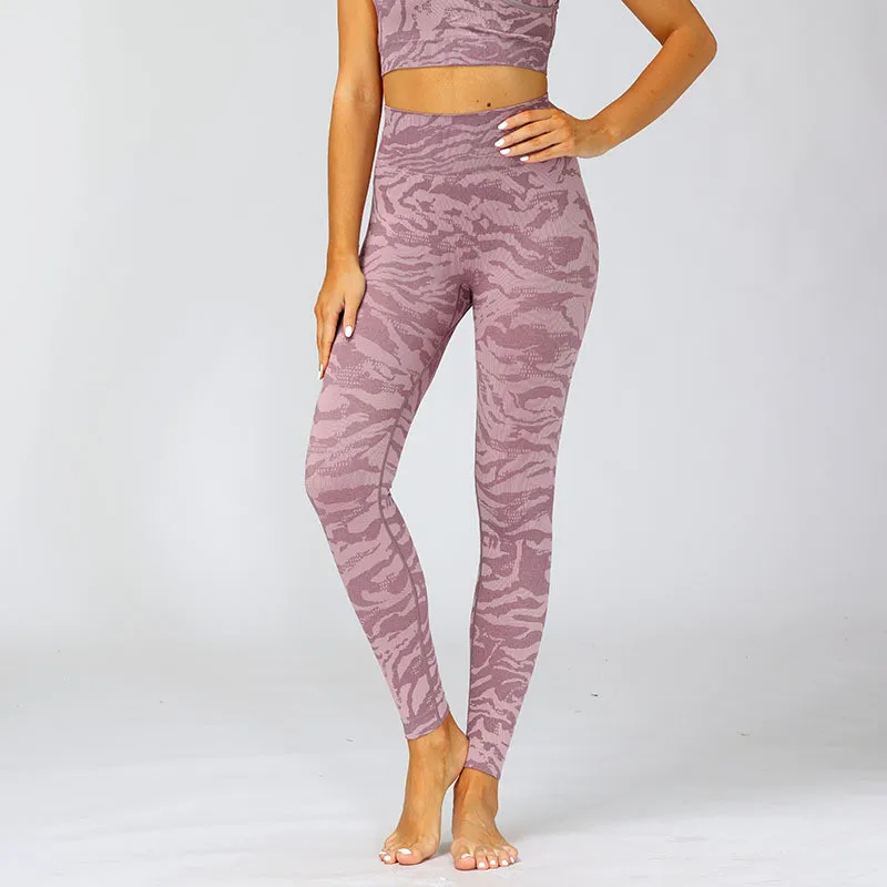 

Wholesale Sexy Seamless Yoga Leggings Camo Print Running High Waist Fitness Tights Trousers Women Sports Pants Push Up Gym Cloth