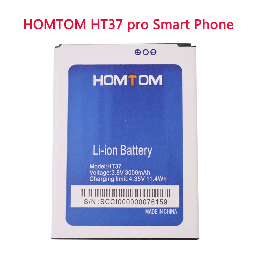 

100% New Original HOMTOM Full 3000mAh ht37 Battery 3000 mAh for homtom ht37 pro Smart Phone