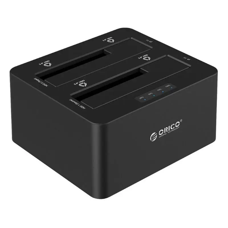 ORICO 2 отсека SATA для USB 3,0 док-станция для жесткого диска автономная копия передачи данных USB 3,0 Корпус чехол док-станция для 2,5/3,5 SSD HDD