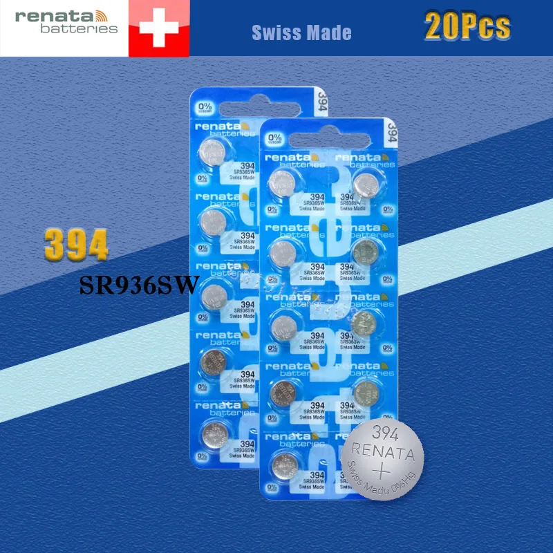 Аккумулятор для часов renata 394 SR936SW 936 1 55 в 100% оригинальный бренд батарея 20 шт.|watch