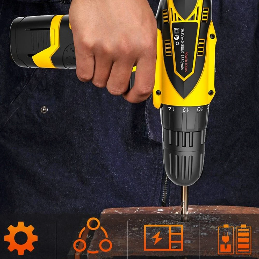 Electric Hand Drill 16.8v 18-speed Speed USB Screwdriver Household Tool Pistol 7 | Инструменты
