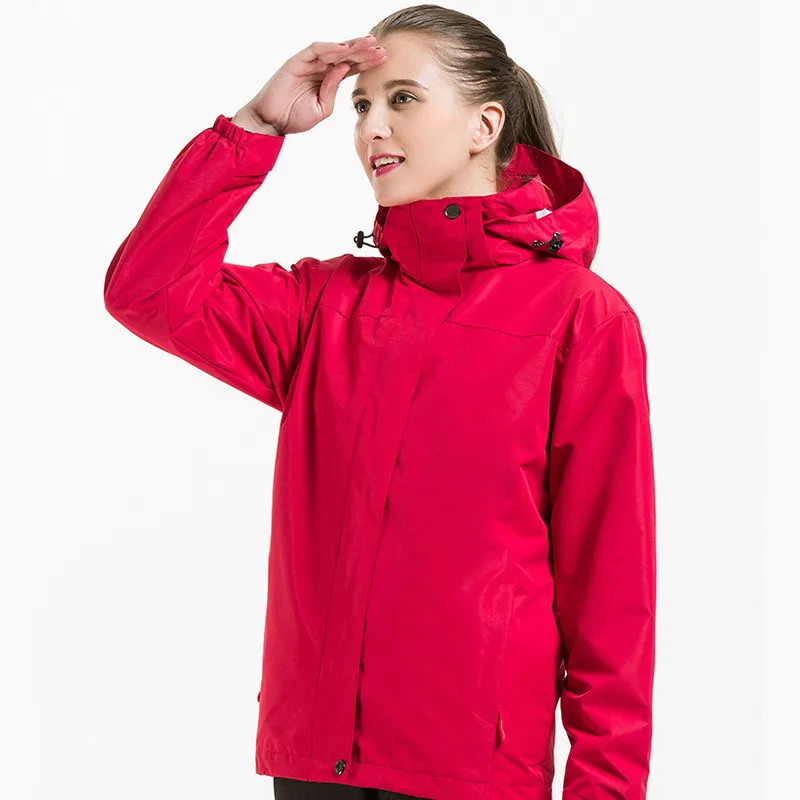 

Sports Leisure Couple Hiking Jacket for Women Men Winter Fleece To Keep Warm Waterproof Coat Clothes Zipper Hat Collar Jacket