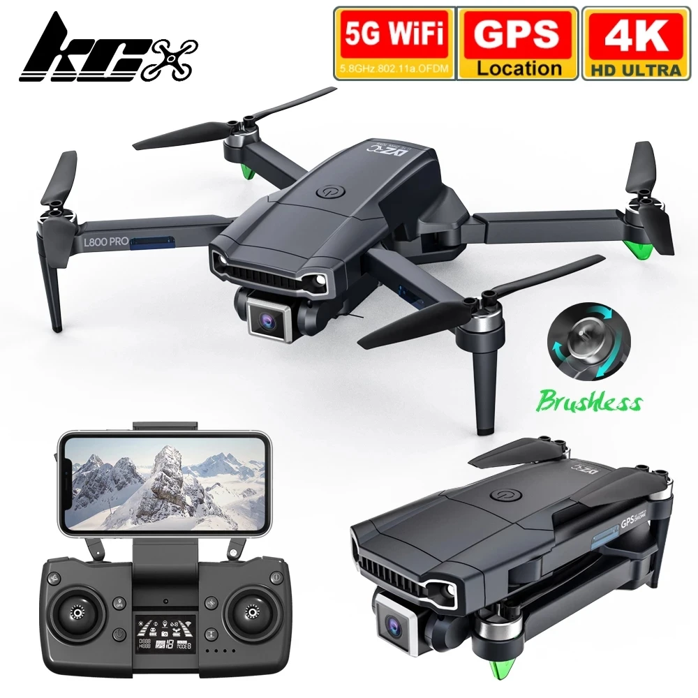 

GSF New L800 Pro Drone GPS 4k profesional Cámara Dual de HD sin escobillas fotografía aérea Wifi plegable Quadcopter Helicopter