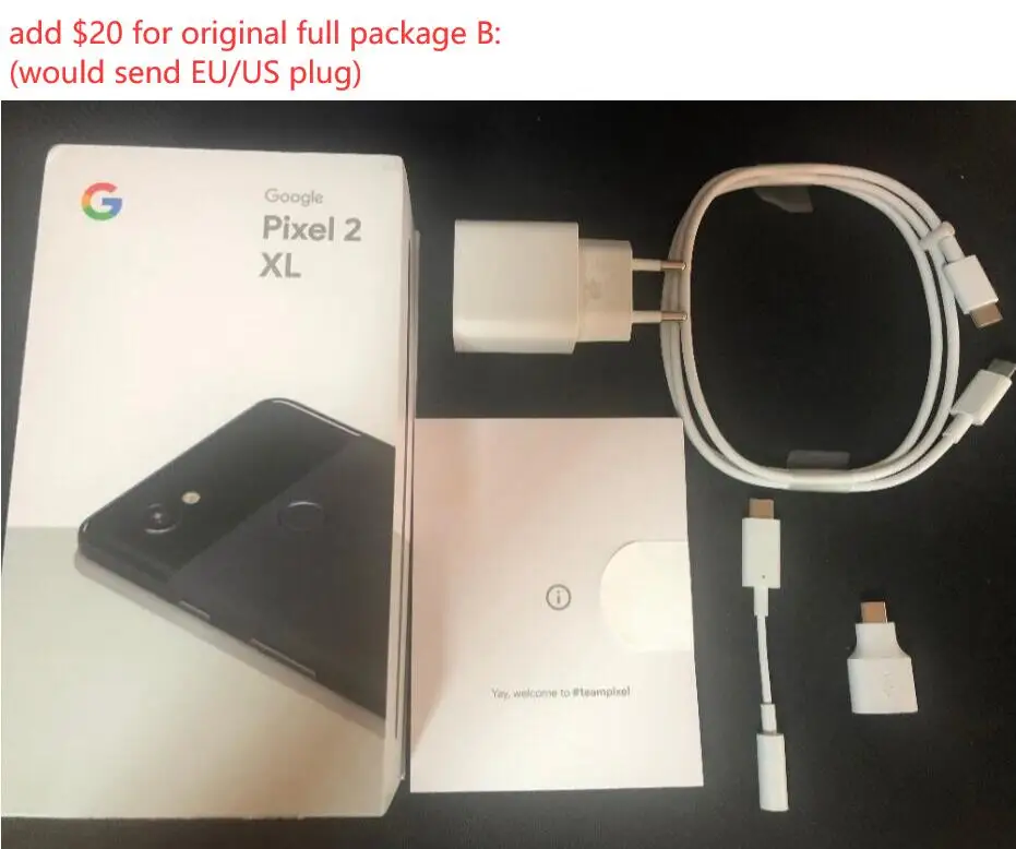 Разблокированный смартфон Google Pixel 2 XL 6,0 ''дюймовый Восьмиядерный с одной sim-картой 4G LTE Android мобильный телефон 4 Гб ram 64 Гб 128 ГБ rom смартфон