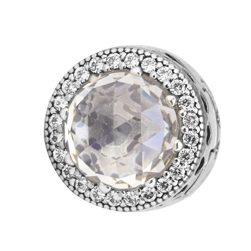 

Radiant Hearts Clip Clear CZ Stone Charm Beads for Jewelry Making Women Sterling Silver 925 Jewelry for Charms Bracelets DIY