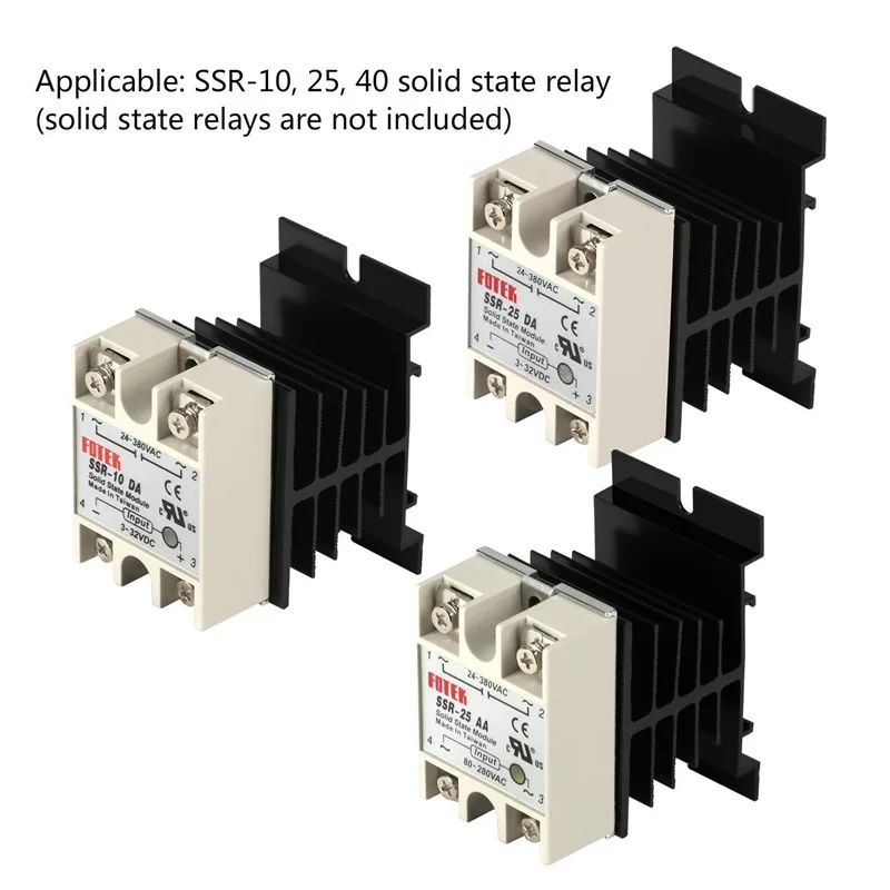

Solid State Relay Heat Sink,3PCS Aluminum Heatsink PID Temperature Controller Heat Sink for Solid State Relay and SSR Radiator M