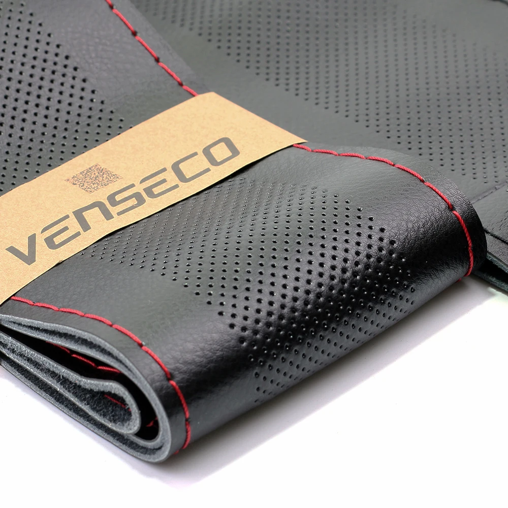 Оплетка руля VENSECO из натуральной кожи воздухопроницаемое мягкое рулевое колесо