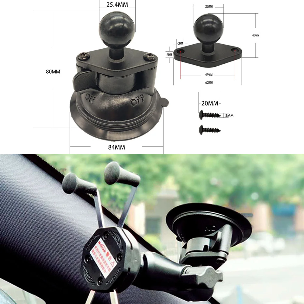 JINSERTA 8 см диаметр окна автомобиля Поворотный замок на присоске база с 1 дюймовым