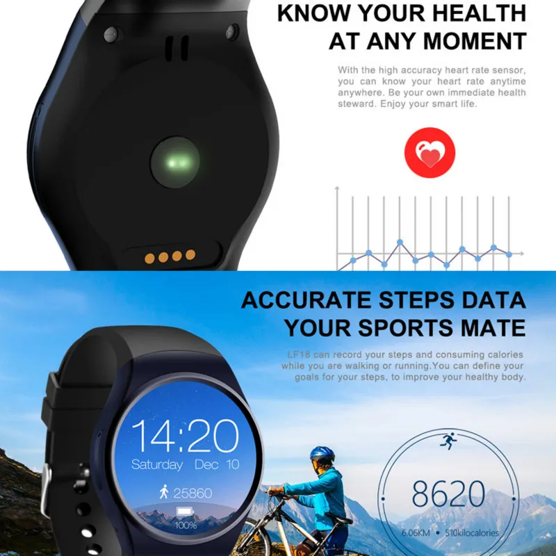 KW18 Bluetooth smart watch мужские деловые брюки полный экран Поддержка SIM TF карты телефон
