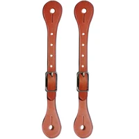1pair alloy buckle spur strap sports faux leather horse riding thickened protective training equestrian equipment western gift