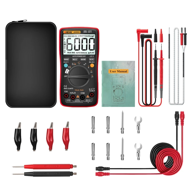 

AN9002 Digital True RMS 6000 Counts Bluetooth Multimetro AC/DC Current Voltage Tester Professional Auto-Range Multimeter