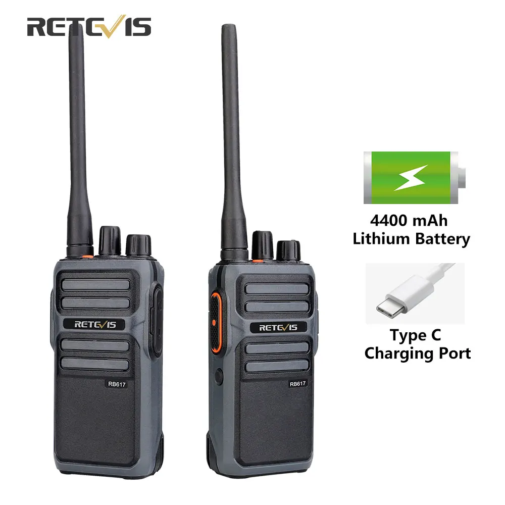 Портативная рация RETEVIS RB17/RB617 2 шт. приемопередаточная радиостанция УВЧ PMR446 FRS Talkie