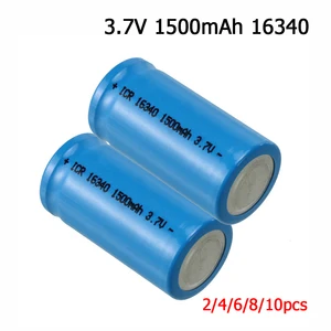 1-10pcs upgrade 1300mah 1500mAh 16340 3.7V Li-ion battery for CR123A RC Car boat tank train Truck 3.7v Rechargeable battery