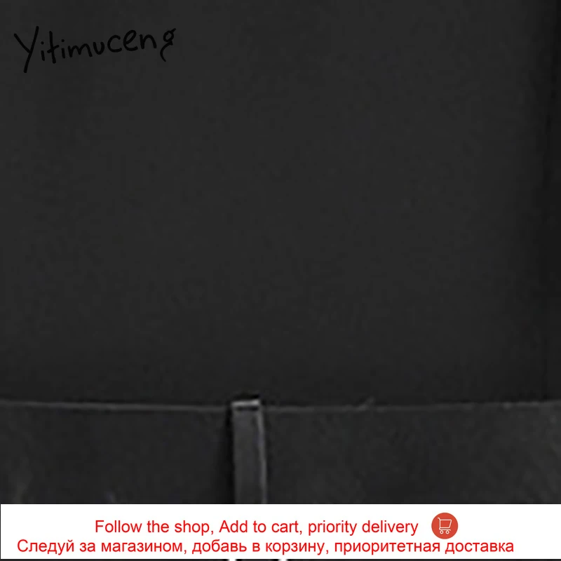 

Yitimuceng Black Dresses Women Summer Sashes Button High Waist Notched A-Line Clothes Solid 2021 Fashion New Streetwear Dress