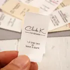 25*50 мм Хлопок с логотипом или текстом шитье аксессуары Этикетка, бирки для вязаных изделий, на заказ, индивидуальная, технические, Подарочные бирки