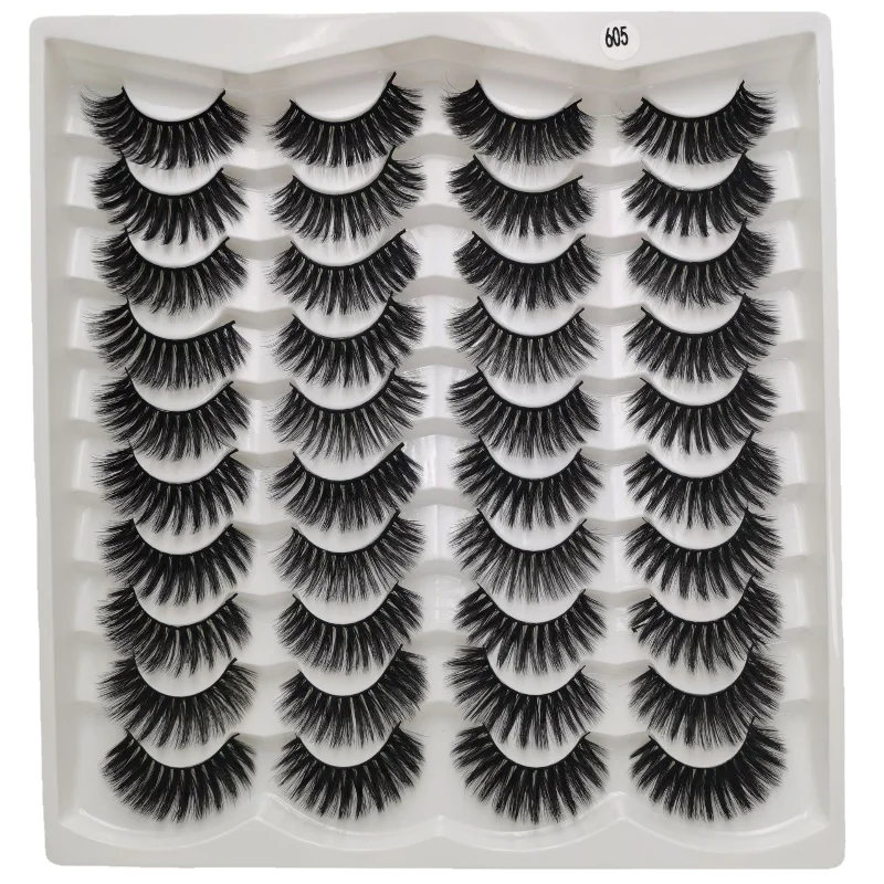 

New 20pairs 8D Mink Eyelashes Natural False lashes Dramatic Volume Eye Lashes Fake Eyelash Extension Makeup Faux Clis 2021