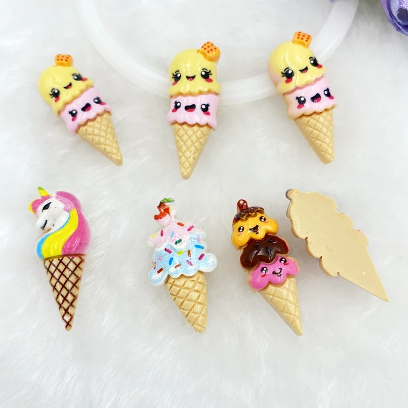 10 шт./лот новые миниатюрные прекрасные кабошоны из смолы с плоской задней